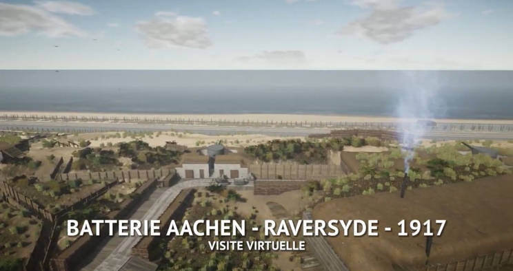 Une visite virtuelle de la Batterie Aachen à RAVERSYDE 